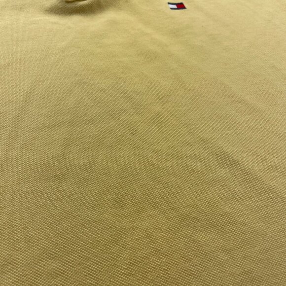 Vintage 90s Tommy Hilfiger Polo Shirt Men Large L Yellow Preppy Box Logo 1990s - Picture 6 of 10